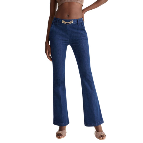 Liu Jo Jeans Jeans Donna con accessorio a gioiello in vita Jeans scuro P24-LIU.JOUA4108D4611-78193-25 - Francavilla Moda